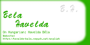 bela havelda business card